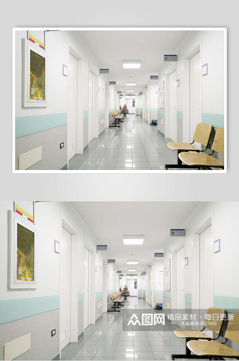 走廊医院病房病床图片素材