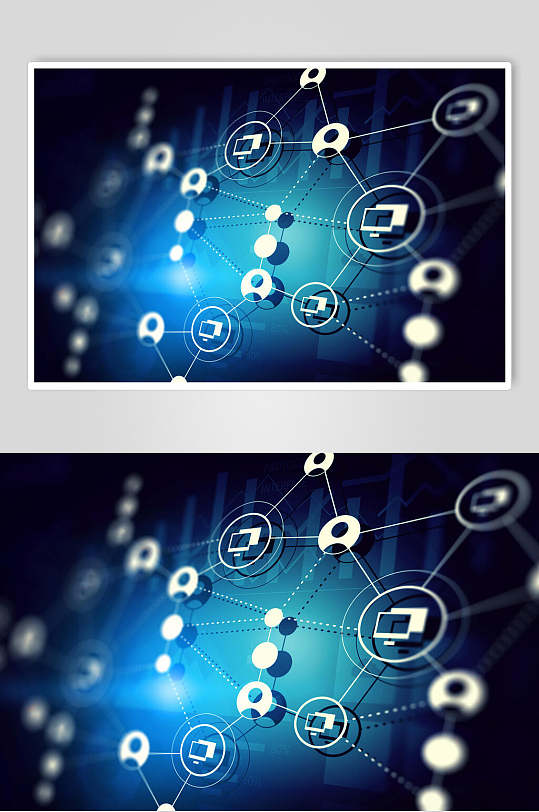 商务数码科技背景分子结构图片