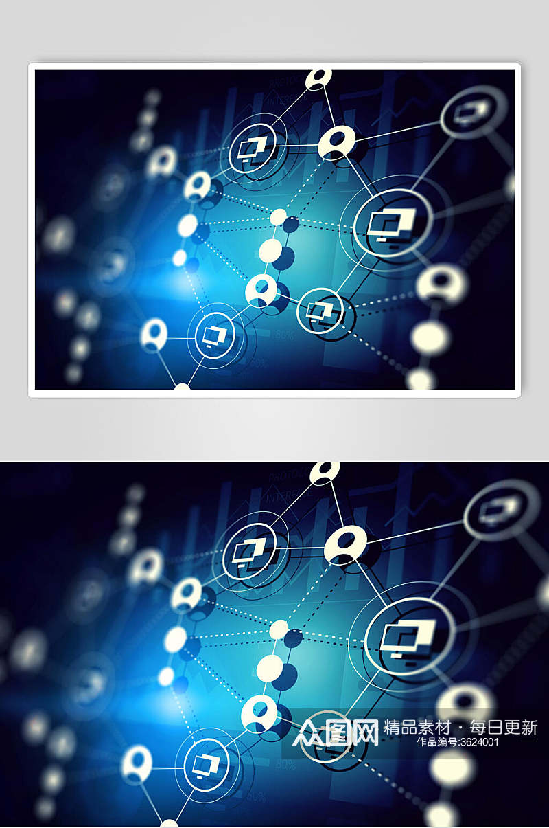 商务数码科技背景分子结构图片素材