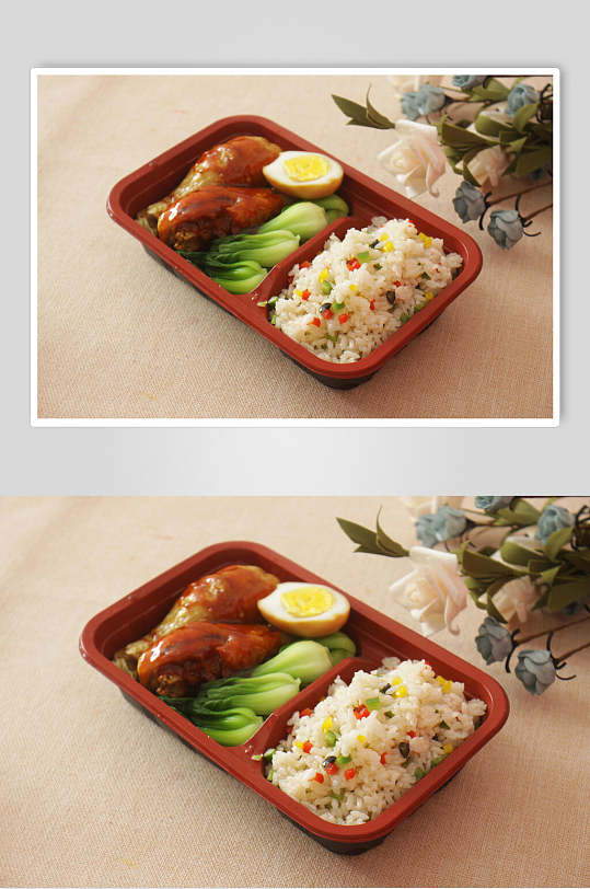 美味营养照烧鸡腿便当图片