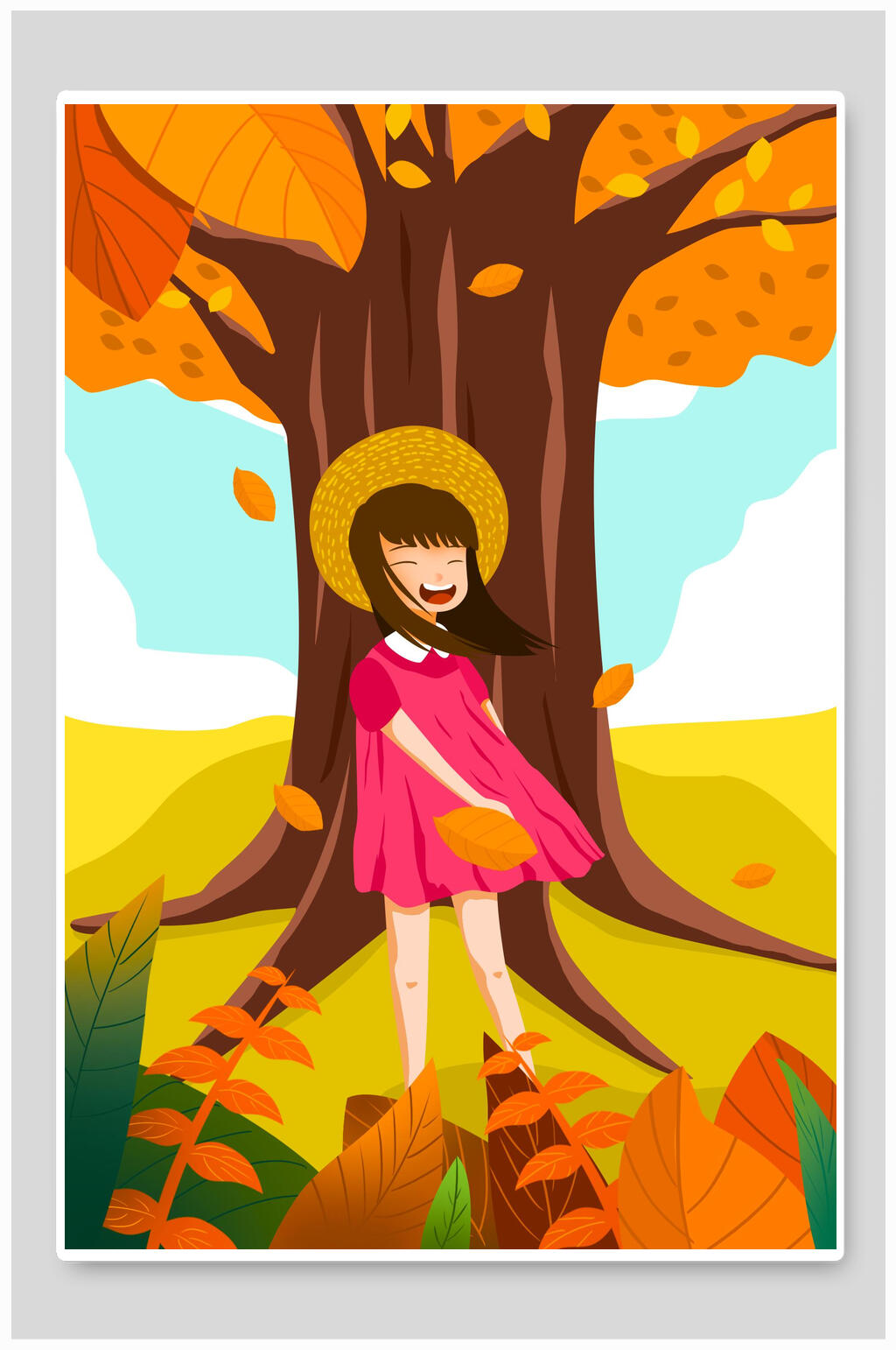 树木拟人化少女图片
