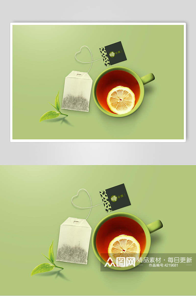 时尚水果创意大气茶叶包装贴图样机素材