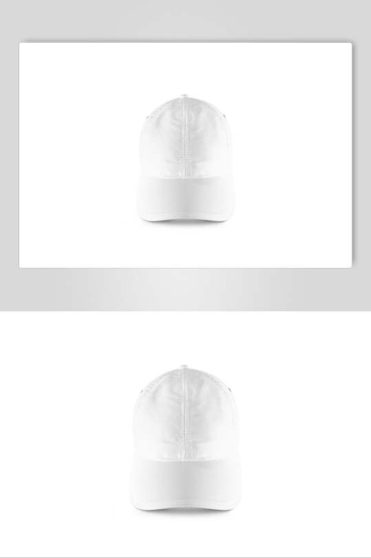 灰白帽子创意大气棒球帽贴图样机