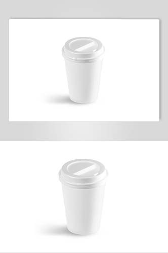 极简纯色咖啡奶茶杯贴图样机