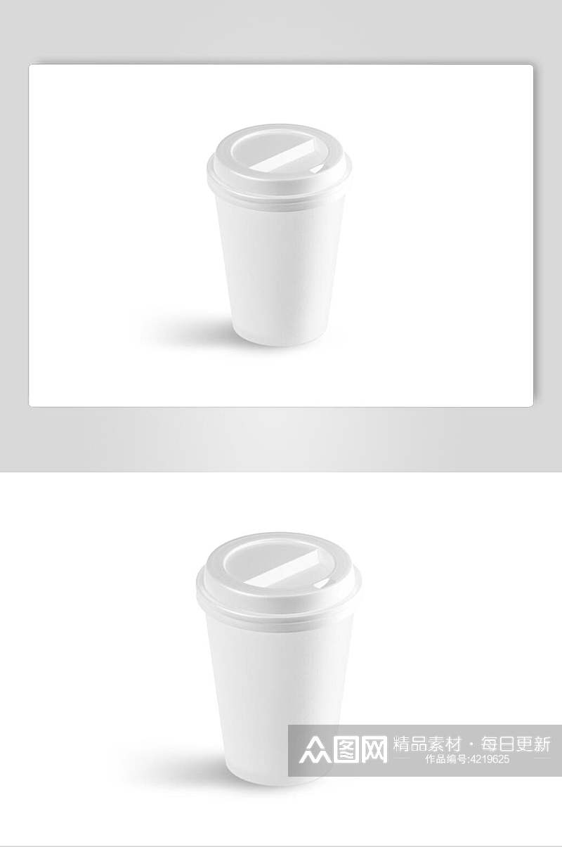 极简纯色咖啡奶茶杯贴图样机素材