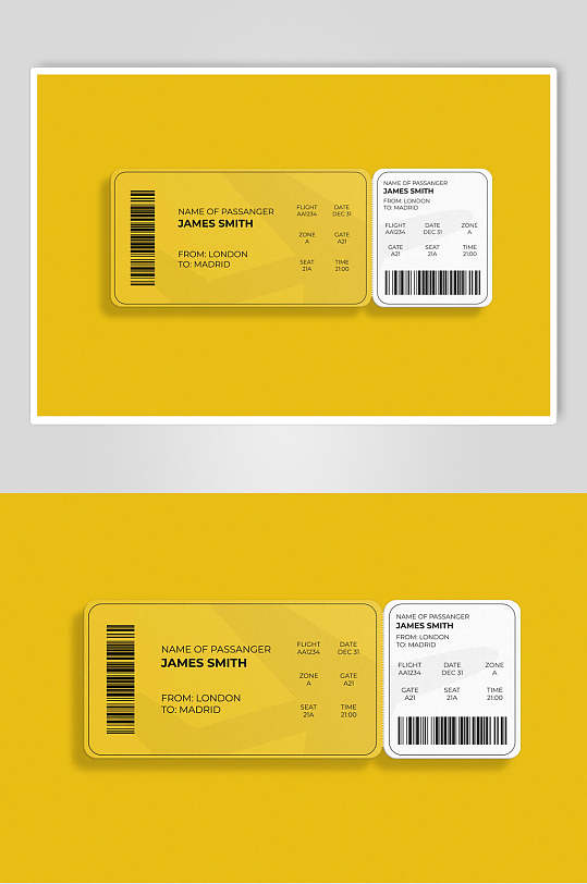 黄色优惠券样机