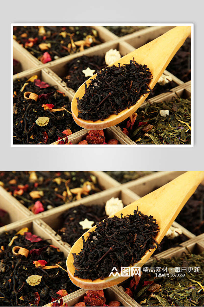 玫瑰茶叶绿茶红茶摄影图片素材