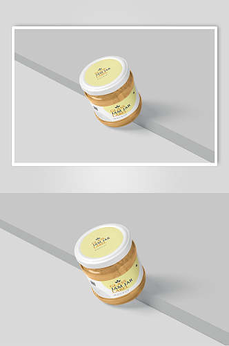 瓶子创意大气黄玻璃灌包装设计样机