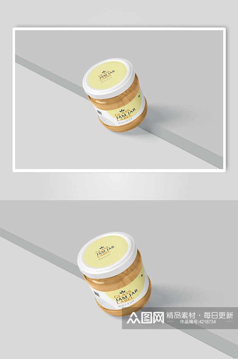 瓶子创意大气黄玻璃灌包装设计样机素材