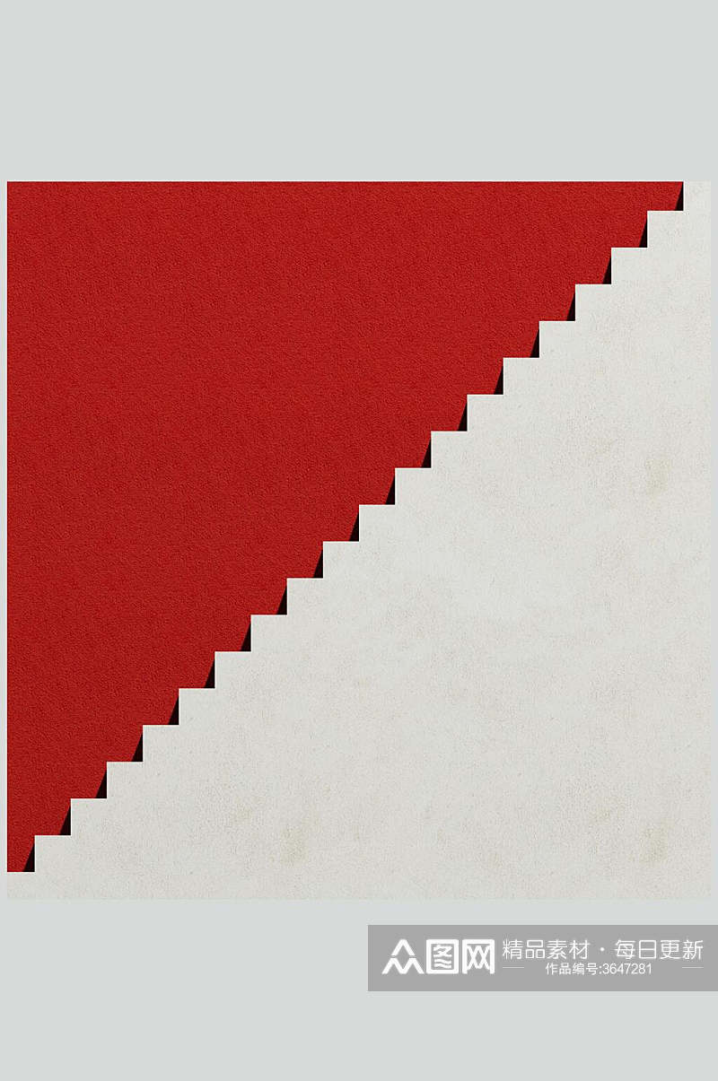 红白色楼梯建筑图片素材