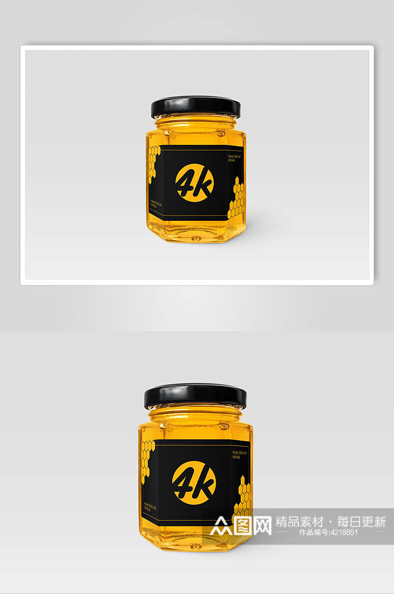 黑黄瓶子创意玻璃灌包装设计样机素材