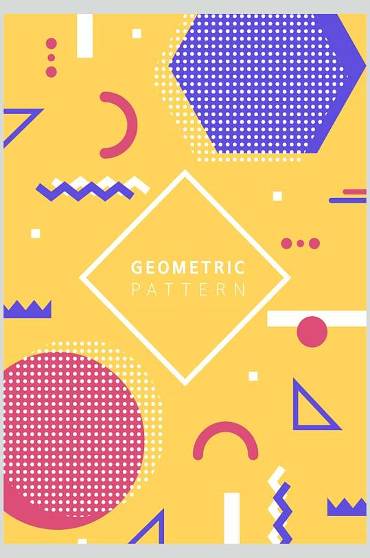 颗粒简约手绘卡通几何背景矢量素材