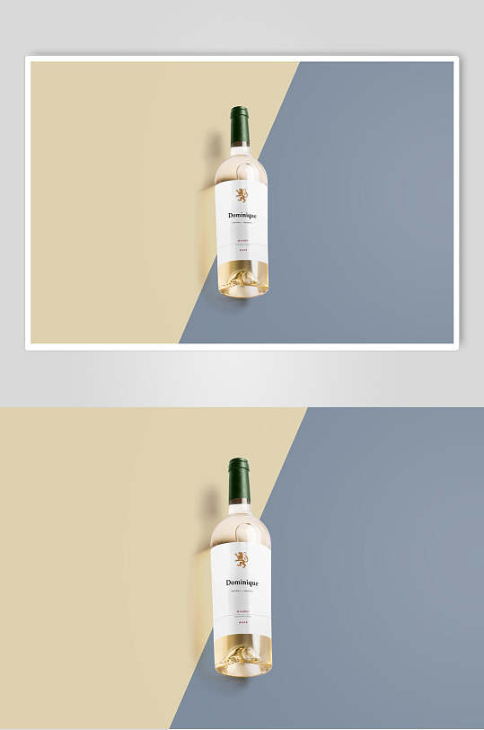 白色透明白葡萄酒包装盒样机
