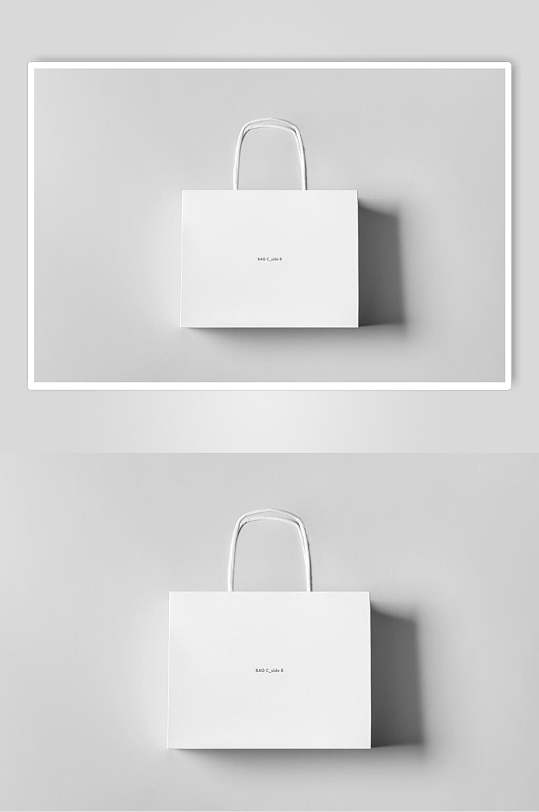 正视图英文手提袋包装设计样机