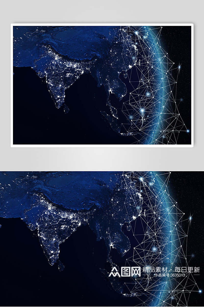 地球主题商务数码科技背景图片素材