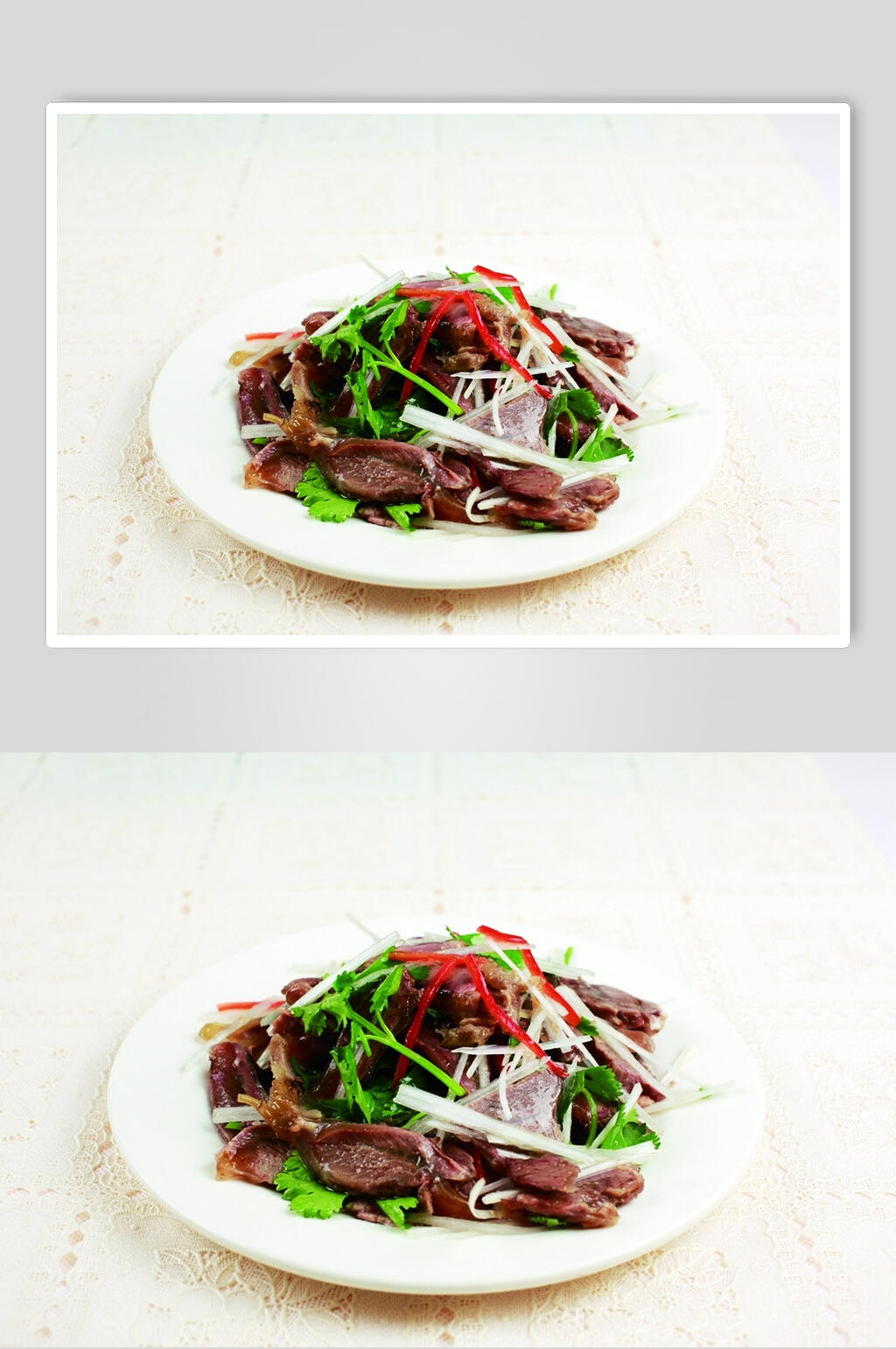 拌羊肉美食摄影图片叁素材