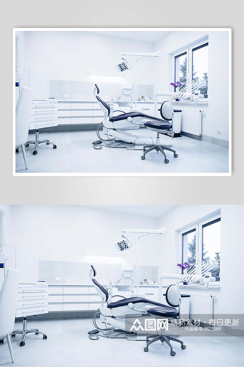 医院白色病房病床图片素材