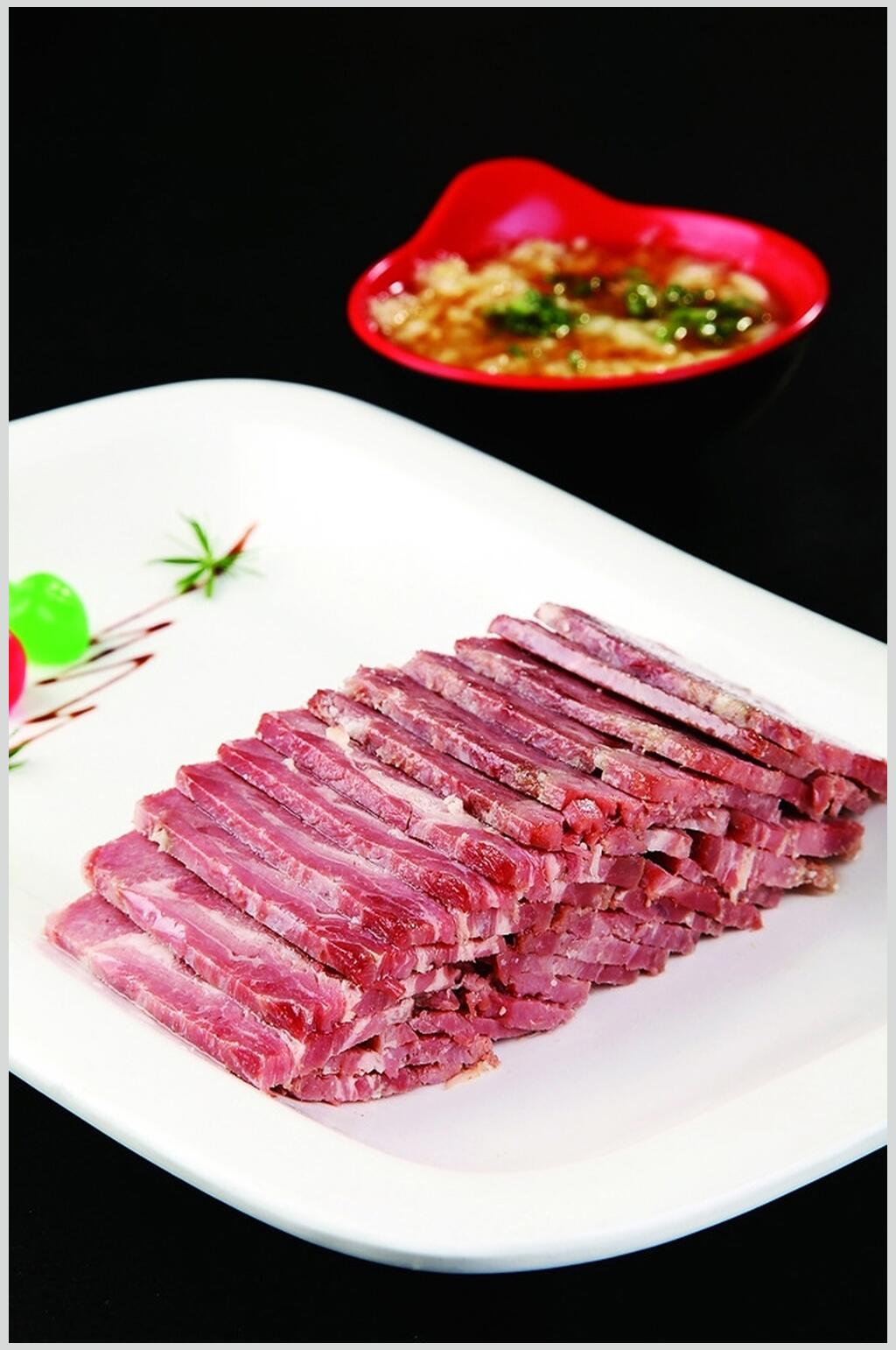 蒜汁羊肉美食摄影图片叁素材
