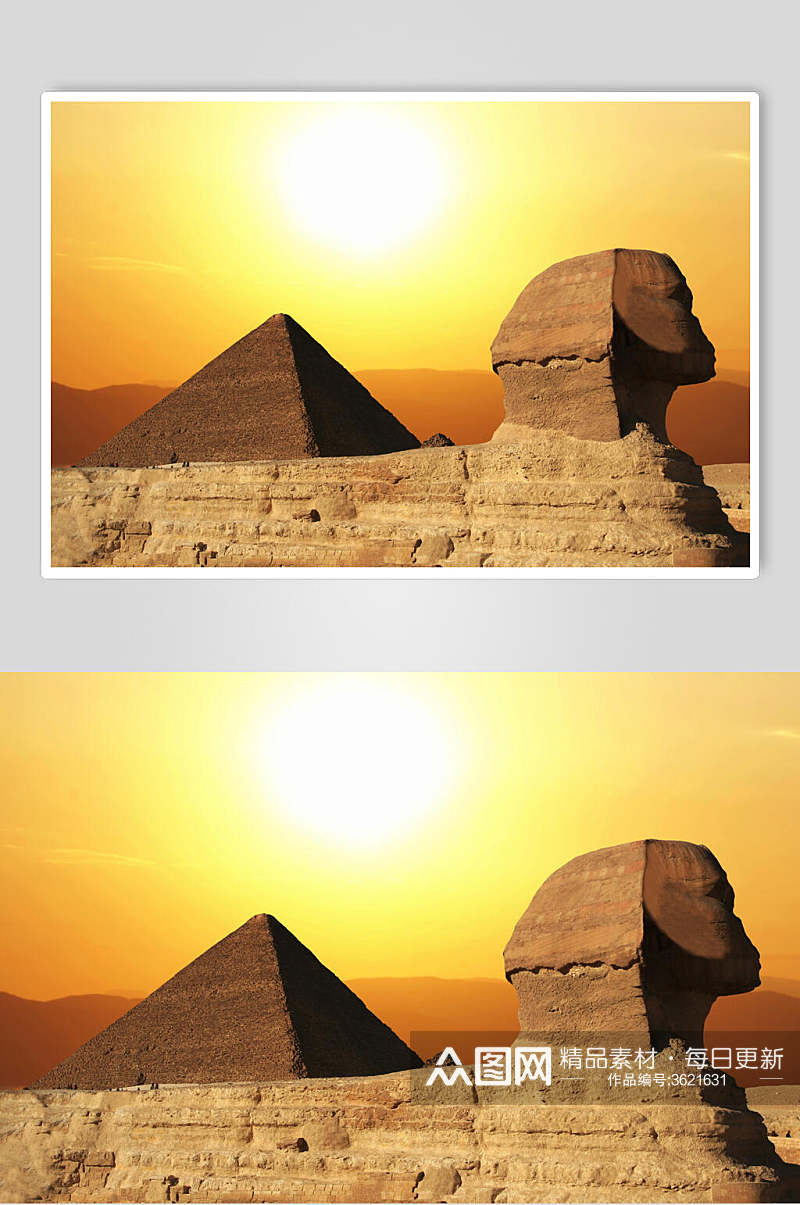 埃及金字塔狮身人面像图片素材
