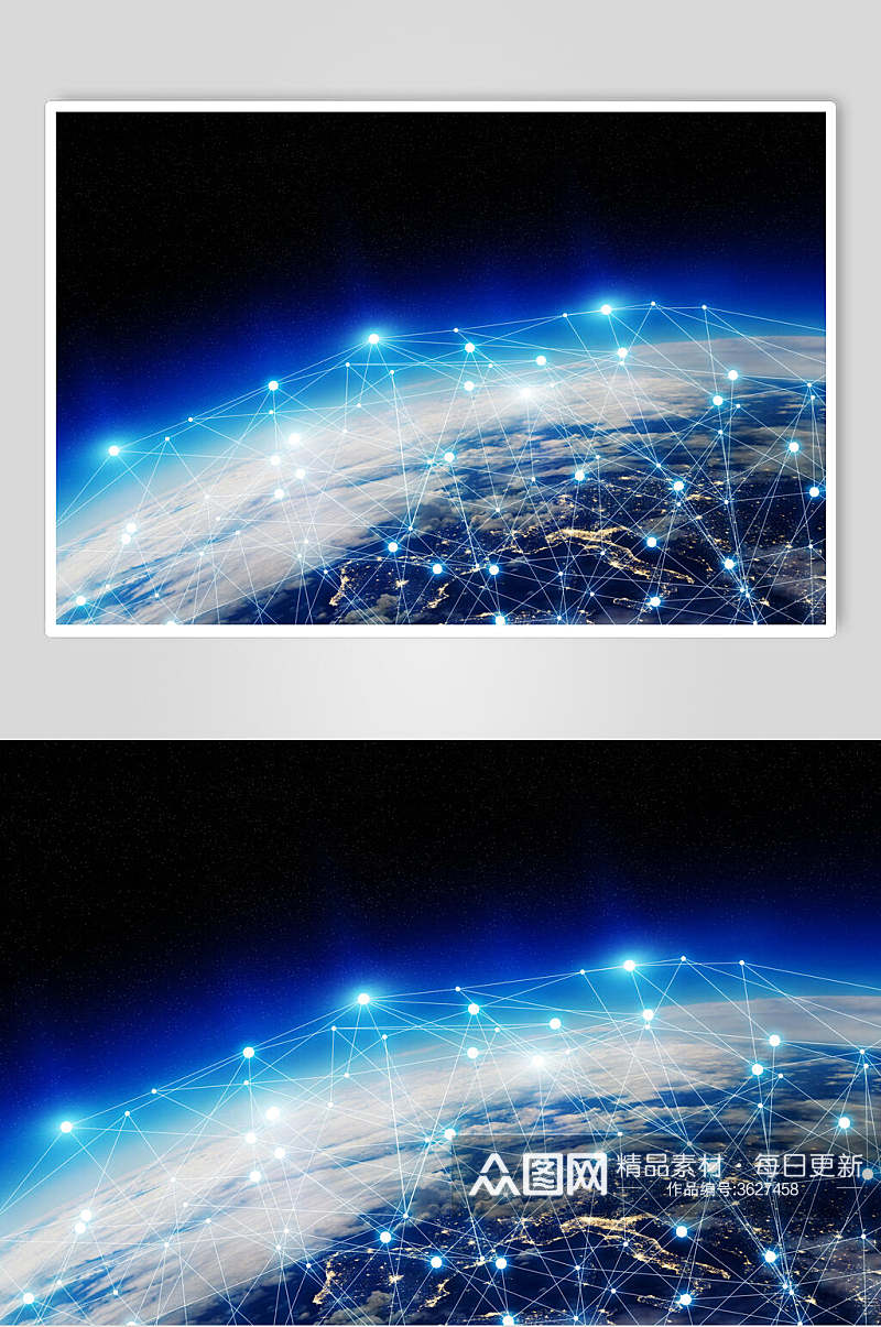 几何体地球表面商务数码科技背景图片素材