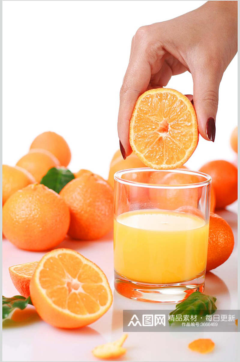 招牌橙汁鲜榨水果汁摄影图片叁素材