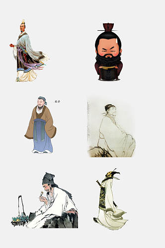 古风创意中国古代人物免抠素材