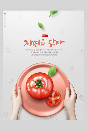 西红柿创意简约美食海报