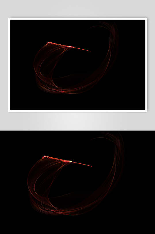 红色时尚火芒滤色效果黑底图片