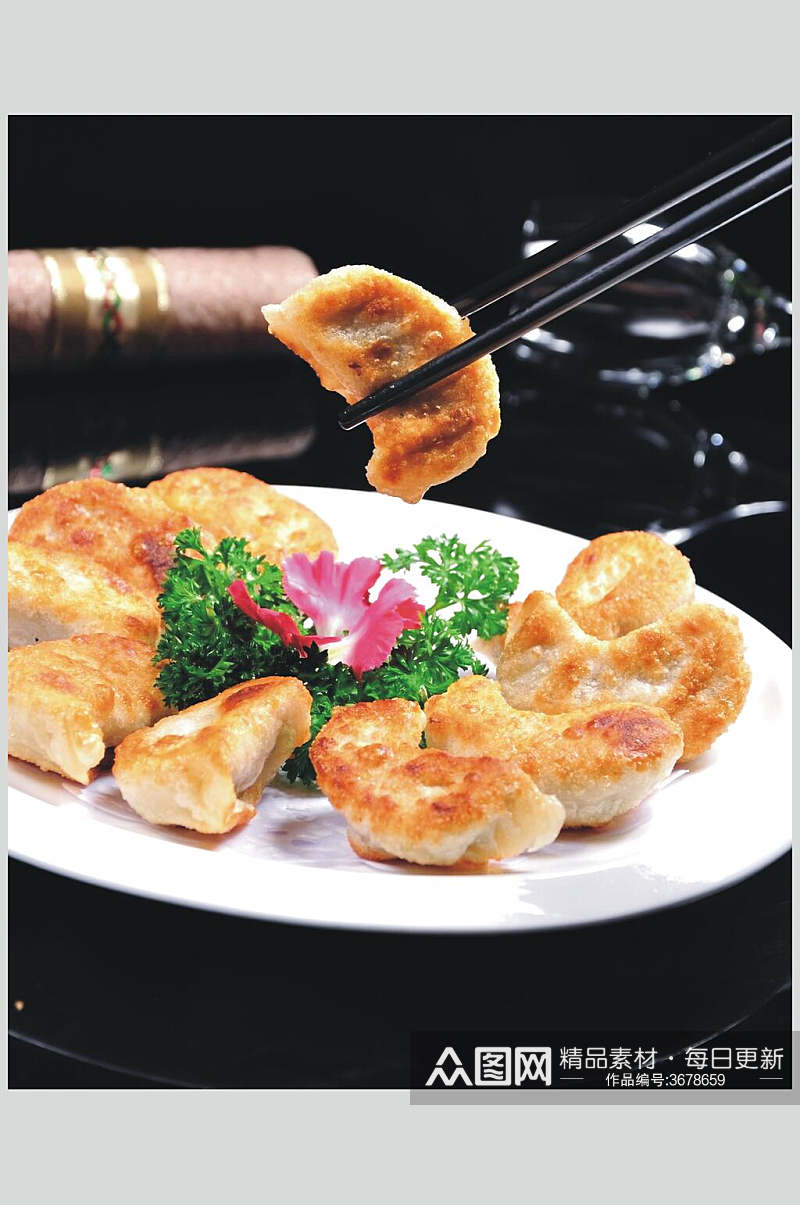 食物煎饺饺子水饺美食摄影图片叁素材
