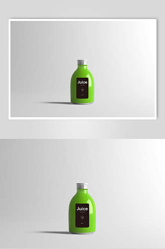 饮料果汁绿色果蔬塑料瓶包装样机