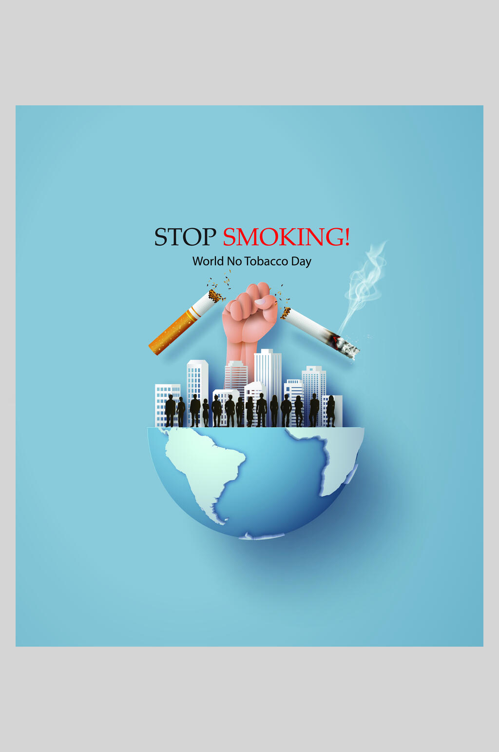 禁止吸烟英语海报图片