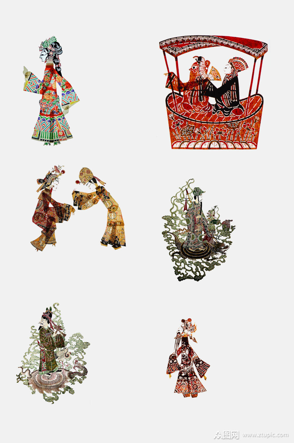 精美创意皮影戏传统文化免抠素材