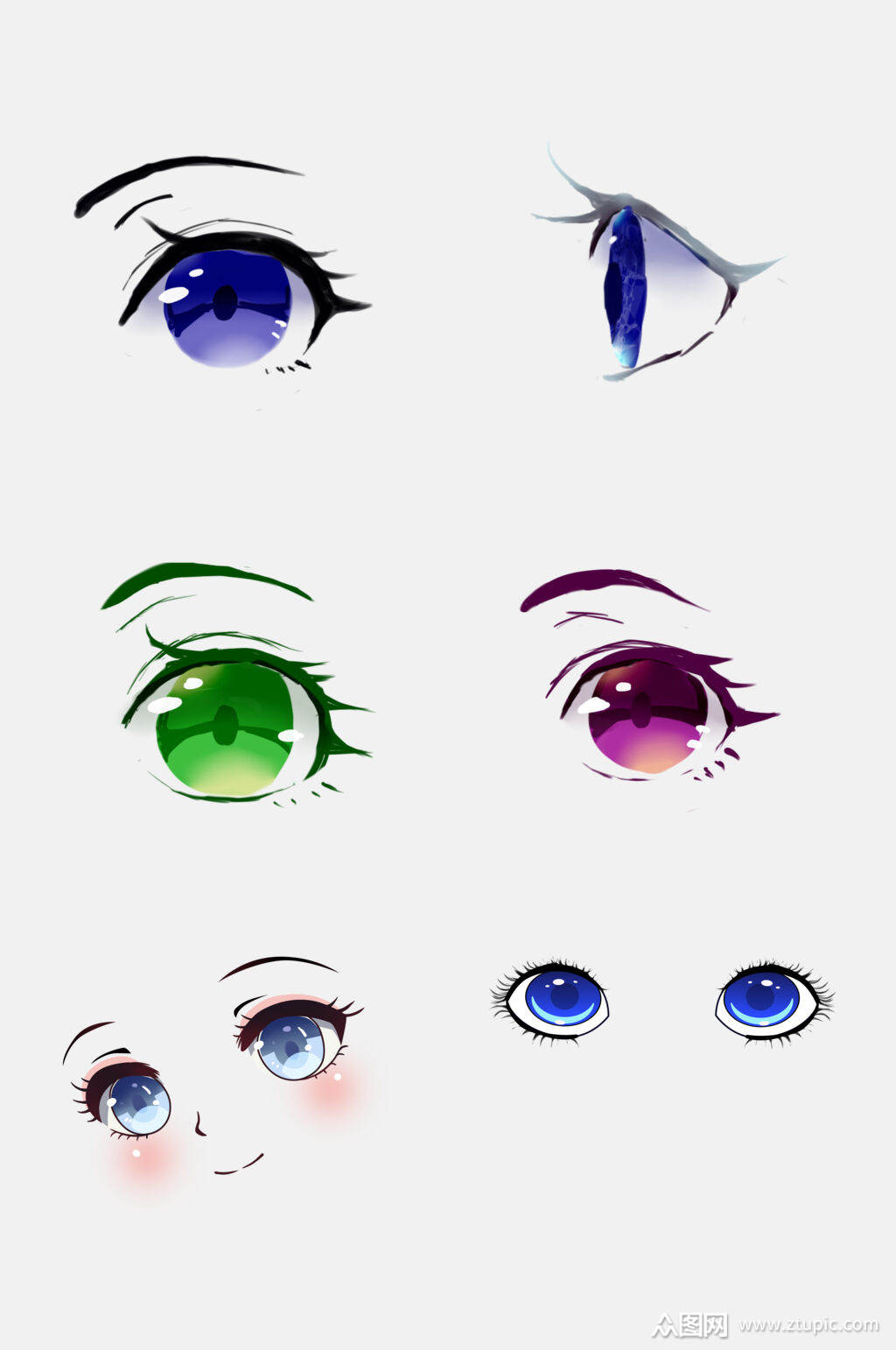 清新眼睛免抠素材素材