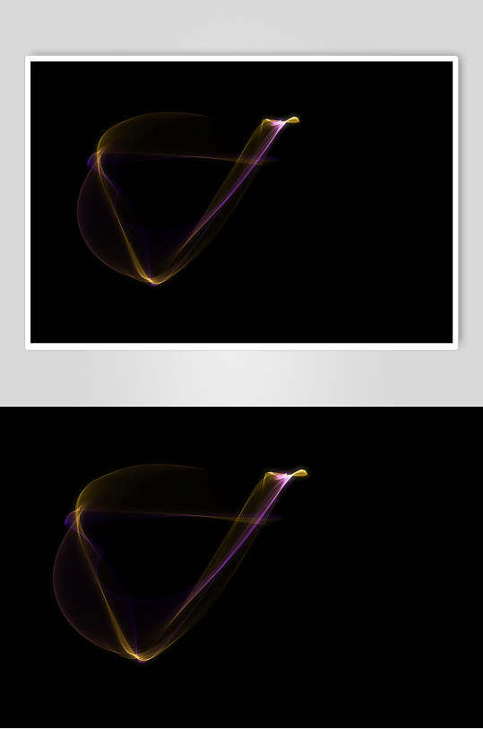 黄紫色火芒滤色效果黑底图片