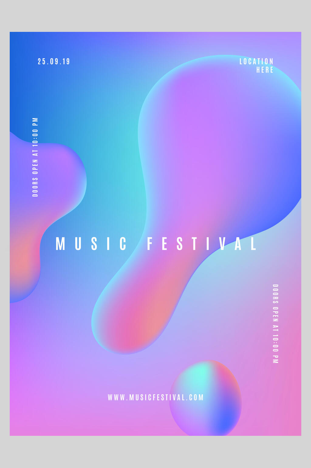 渐变潮流音乐矢量海报素材