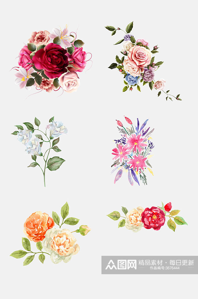 清新花朵植物花卉免抠设计素材素材