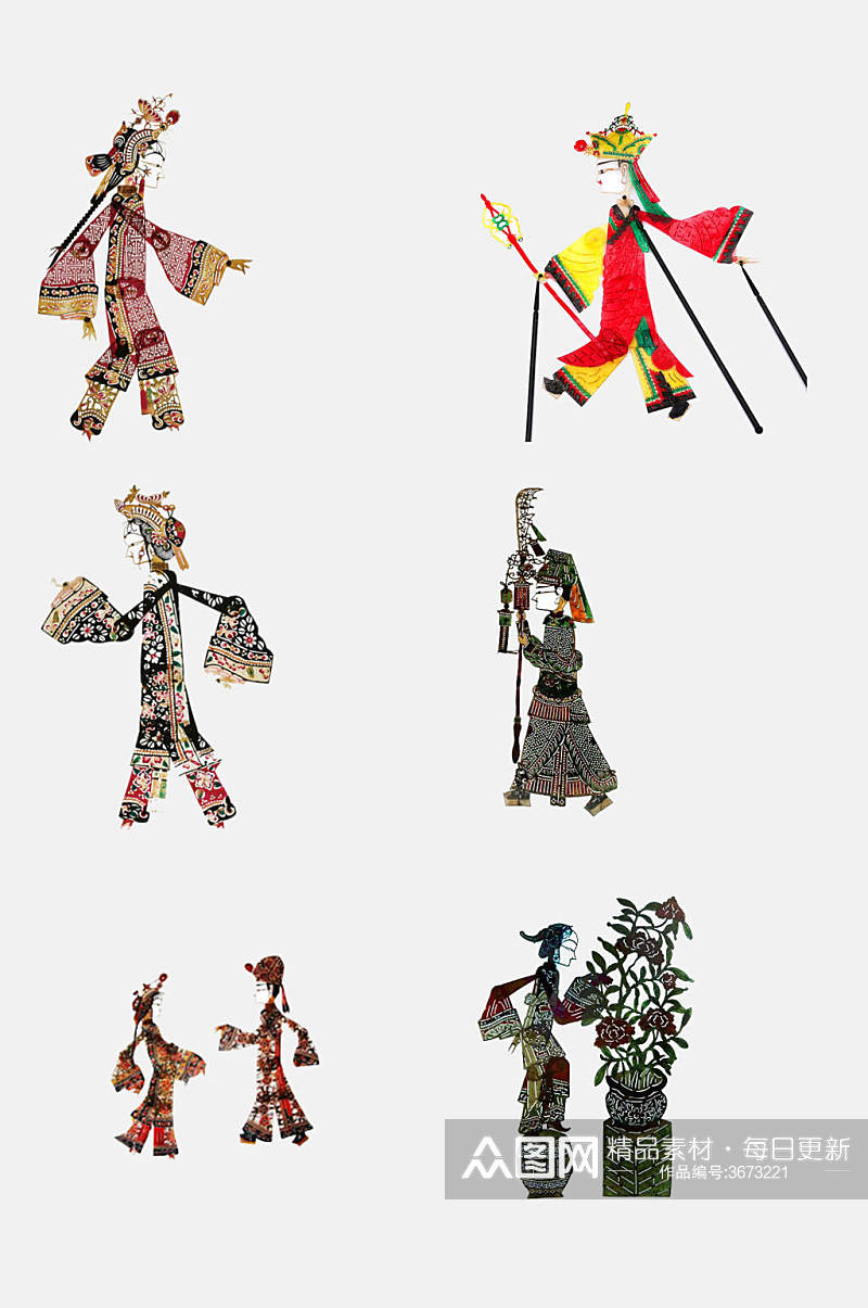 中国风皮影戏传统文化免抠素材素材