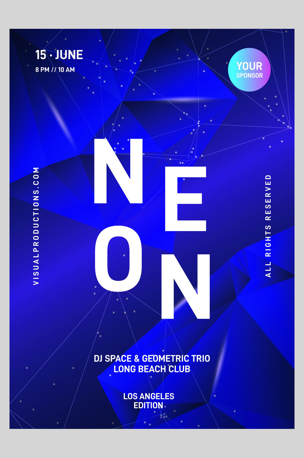 NEON音乐潮流矢量海报素材