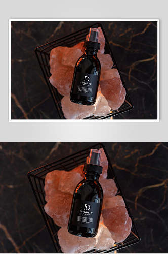 瓶子石头创意大气化妆品包装瓶样机