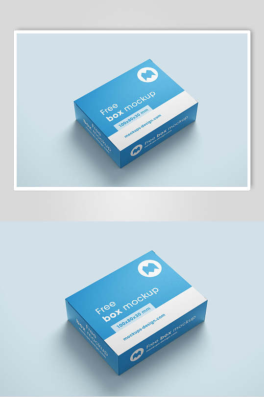 红白英文高端大气简约盒子包装样机-众图网