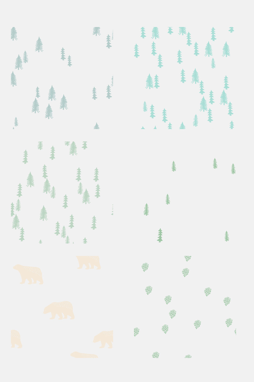 清新淡雅森系植物图案免抠素材素材