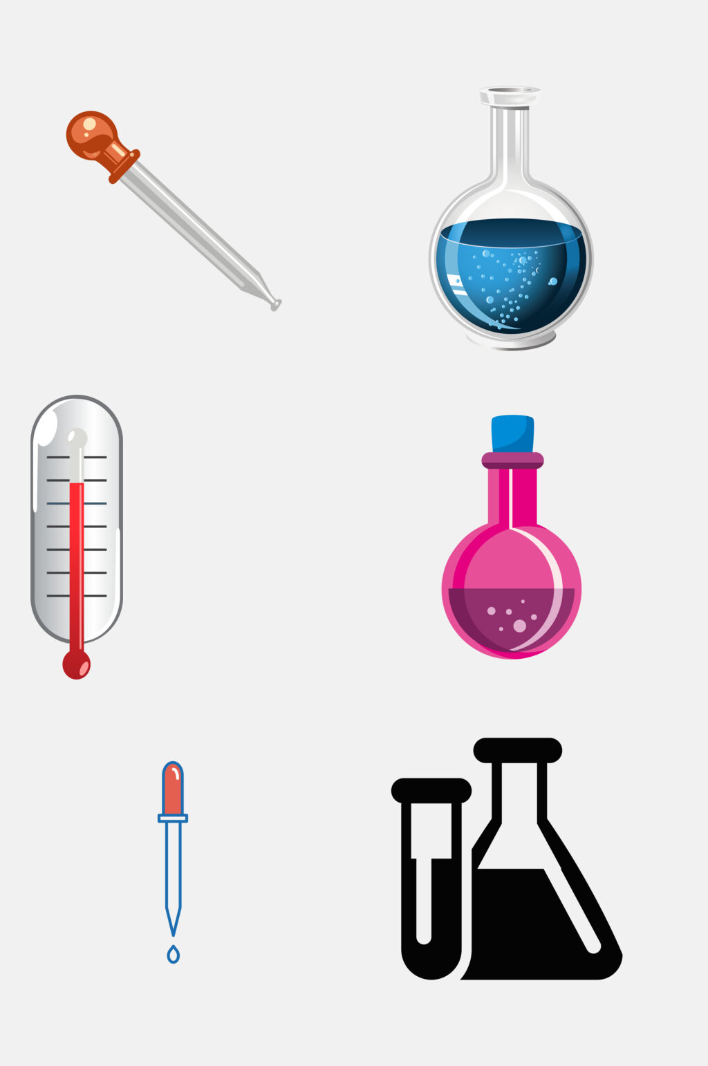 滴管卡通科学化学用具免抠素材素材