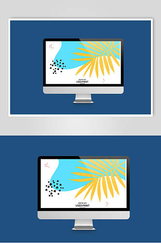 电脑简约手绘创意大气品牌样机