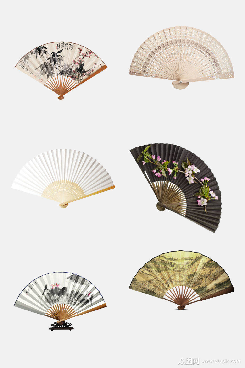 简约中国风扇子折扇免抠设计素材模板下载-编号3667105-众图网