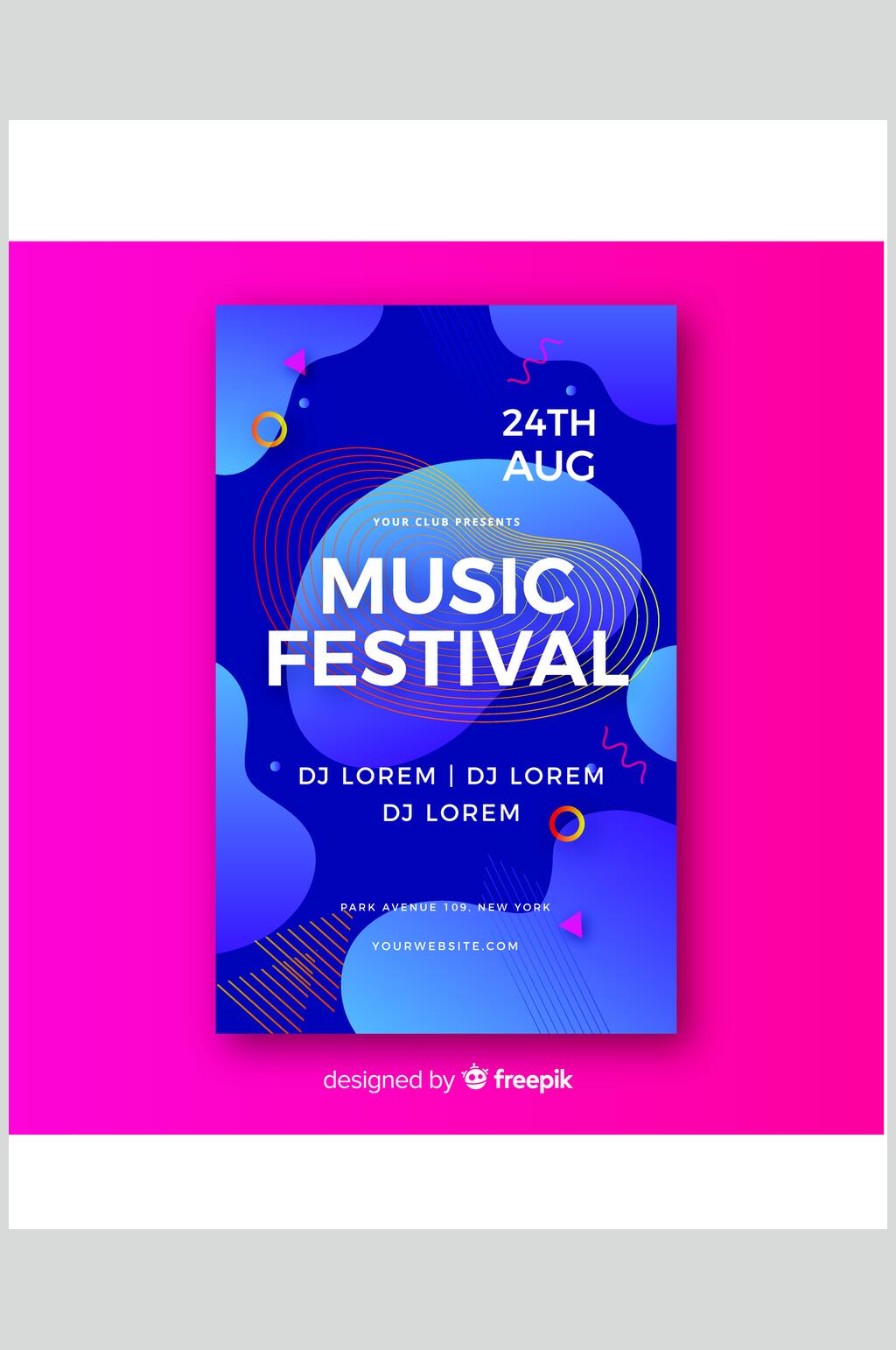 酷炫创意潮流音乐海报矢量素材素材