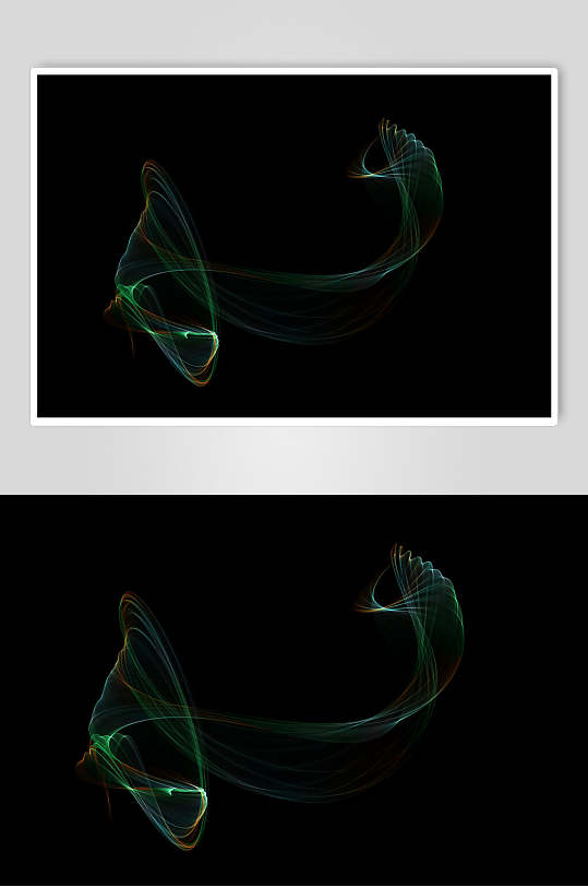 简单火芒滤色效果黑底图片