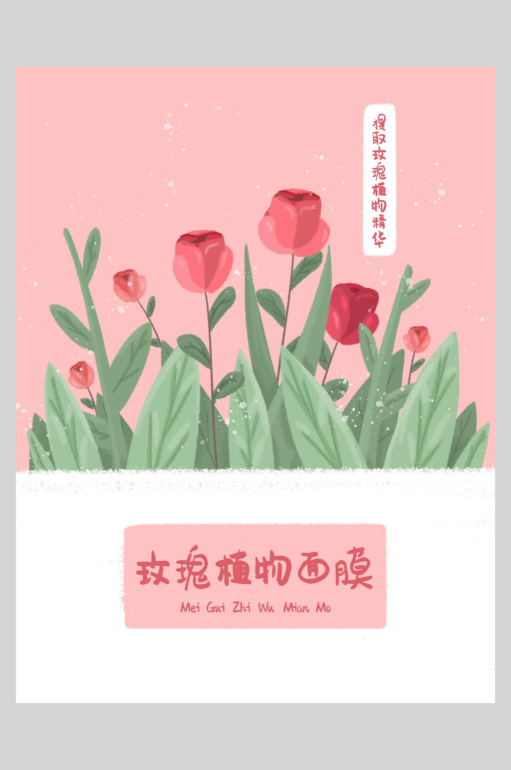 创意玫瑰植物水果面膜海报素材
