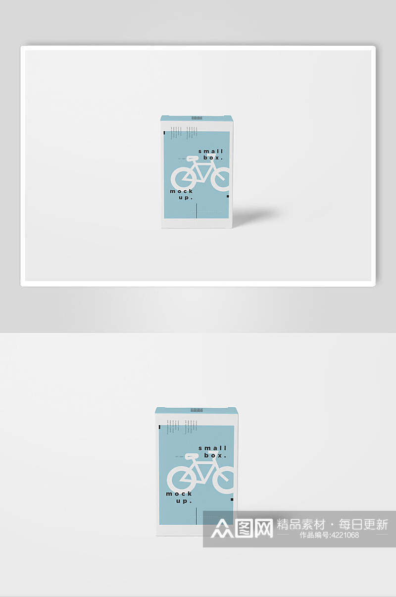 单车方形创意大气蓝色简洁文创样机素材