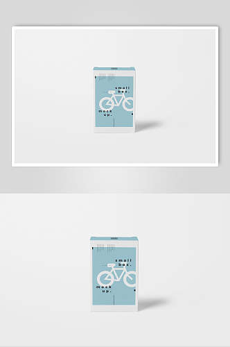 单车方形创意大气蓝色简洁文创样机