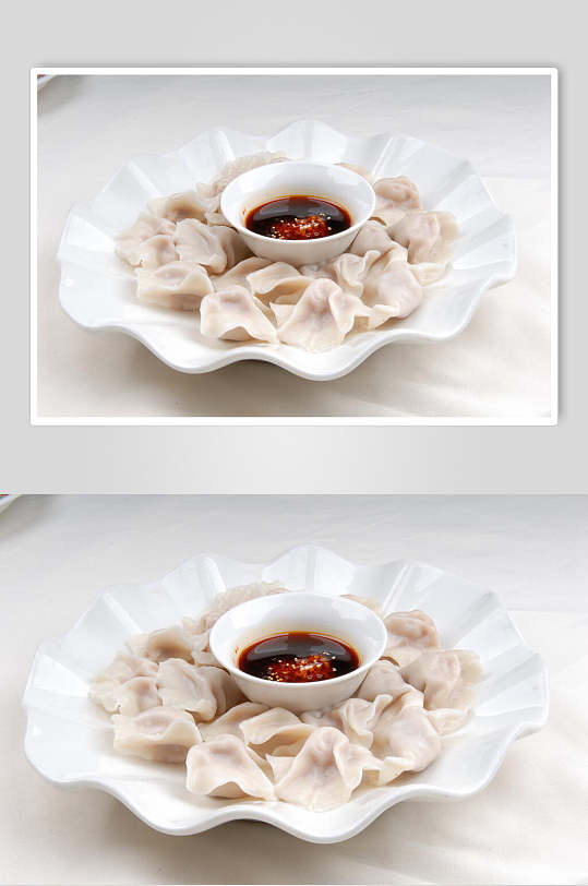 白色饺子水饺美食摄影图片叁